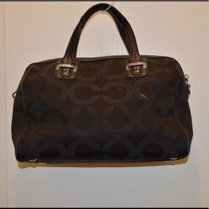 COACH TAYLOR OP ART SATCHEL Black Signature